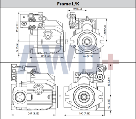 LRR025 Аксиально-поршневой насос Danfoss LR-R-025