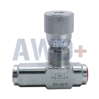 STU-G1 - Регулятор расхода одностороннего действия трубного монтажа, G1/2", 150 л/мин, 320 бар