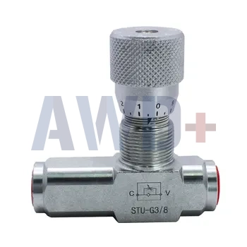 STU-G1/4_VRC01 - Регулятор расхода одностороннего действия трубного монтажа, G1/4", 12 л/мин, 400 бар