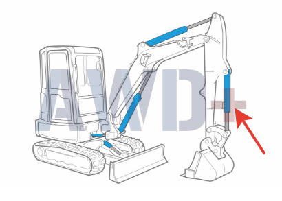 Гидроцилиндр для ковша малого экскаватора